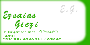 ezsaias giczi business card